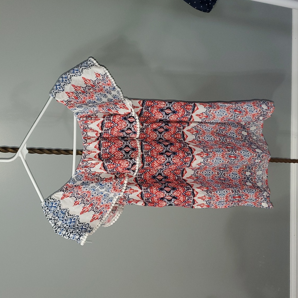 Women's Multicolor Ruffle Patterned Top Shirt Blo… - image 5